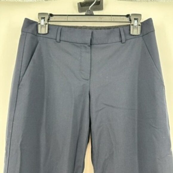 Theory Women's Navy Blue Wool Blend Flare Leg Dress Pants Size 4 - Picture 2 of 10